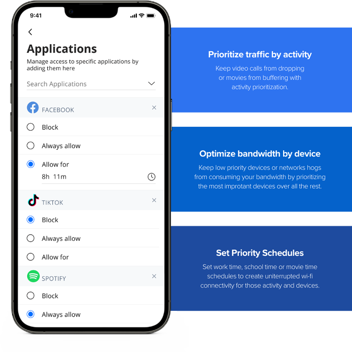  Prioritize Traffic by Activity, Opimize Bandwidth by Device, and Set Priority Schedules